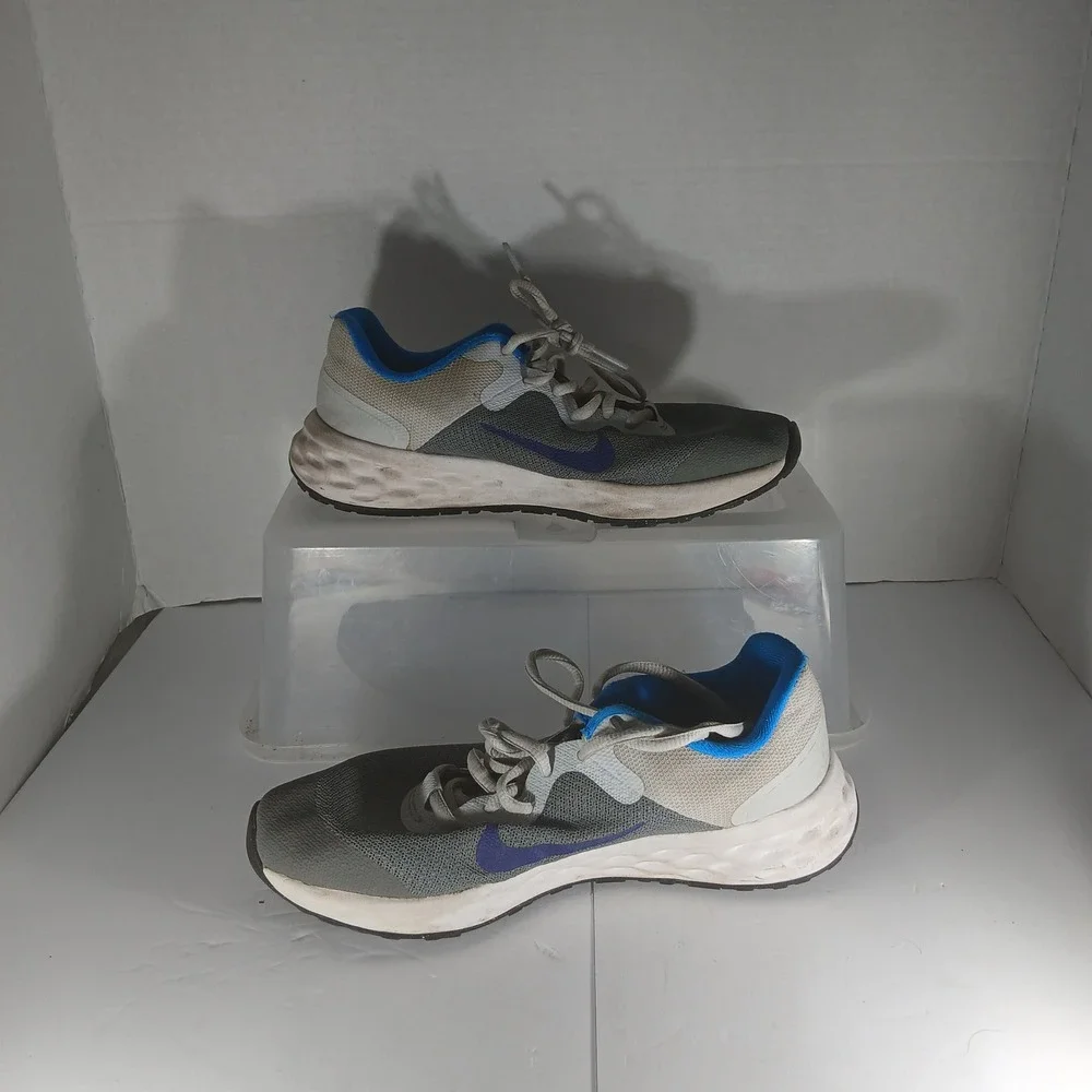 Nike Revolution 6 Next‎ Nature 5Y Grey Blue Running Shoes DD1096-008 Athletic